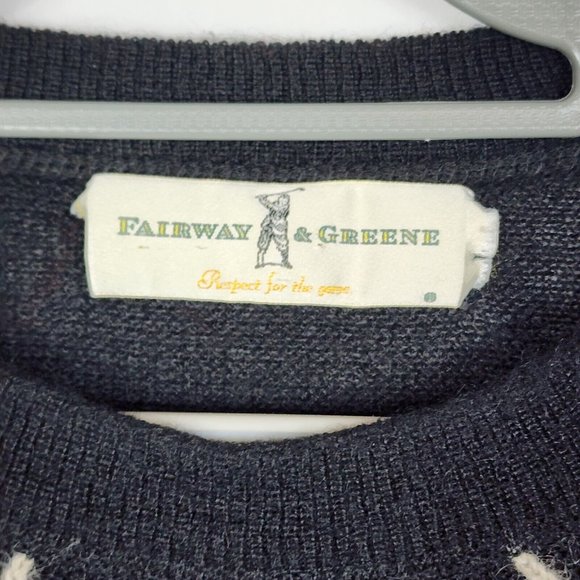 Fairway & Greene 100% Peruvian Alpaca Argyle Sweater XL - Picture 4 of 5